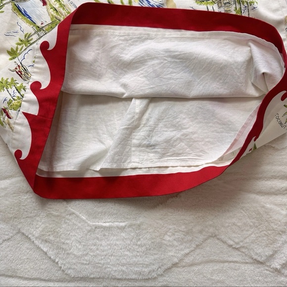 J. Crew Hula Girl Size 4 Dress Strapless Hawaiian Hawaii Beach Scene Aloha - Picture 11 of 15